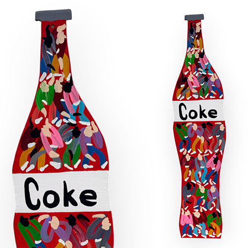 Rik Long 6x27 Coke Bottle Folk Art WP6490